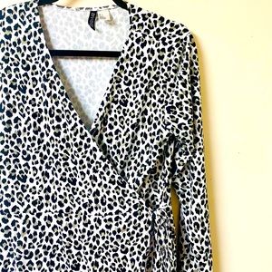 H&M Leopard Print Wrap Dress
